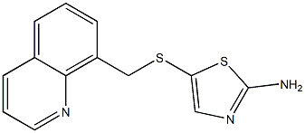 5-[(quinolin-8-ylmethyl)sulfanyl]-1,3-thiazol-2-amine Struktur