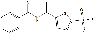 5-[1-(phenylformamido)ethyl]thiophene-2-sulfonyl chloride Struktur