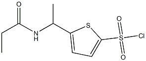 5-[1-(propionylamino)ethyl]thiophene-2-sulfonyl chloride Struktur