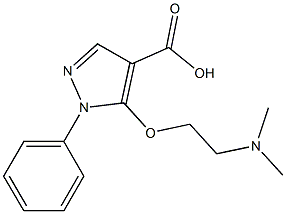 5-[2-(dimethylamino)ethoxy]-1-phenyl-1H-pyrazole-4-carboxylic acid Struktur