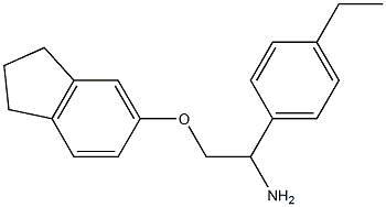 5-[2-amino-2-(4-ethylphenyl)ethoxy]-2,3-dihydro-1H-indene Struktur