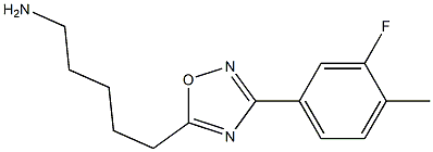 5-[3-(3-fluoro-4-methylphenyl)-1,2,4-oxadiazol-5-yl]pentan-1-amine Struktur