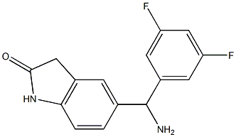 5-[amino(3,5-difluorophenyl)methyl]-2,3-dihydro-1H-indol-2-one Struktur