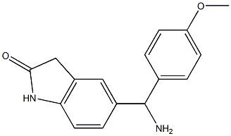 5-[amino(4-methoxyphenyl)methyl]-2,3-dihydro-1H-indol-2-one Struktur