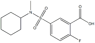 5-[cyclohexyl(methyl)sulfamoyl]-2-fluorobenzoic acid Struktur