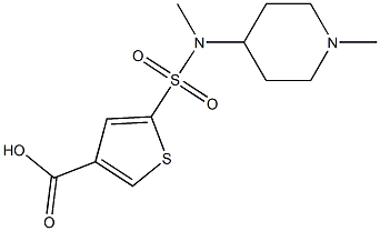 5-[methyl(1-methylpiperidin-4-yl)sulfamoyl]thiophene-3-carboxylic acid Struktur