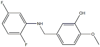 5-{[(2,5-difluorophenyl)amino]methyl}-2-methoxyphenol Struktur