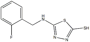 5-{[(2-fluorophenyl)methyl]amino}-1,3,4-thiadiazole-2-thiol Struktur