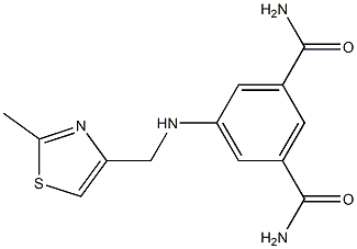 5-{[(2-methyl-1,3-thiazol-4-yl)methyl]amino}benzene-1,3-dicarboxamide Struktur