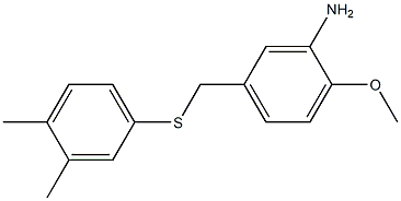 5-{[(3,4-dimethylphenyl)sulfanyl]methyl}-2-methoxyaniline Struktur