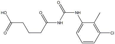 5-{[(3-chloro-2-methylphenyl)carbamoyl]amino}-5-oxopentanoic acid Struktur