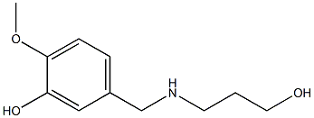 5-{[(3-hydroxypropyl)amino]methyl}-2-methoxyphenol Struktur