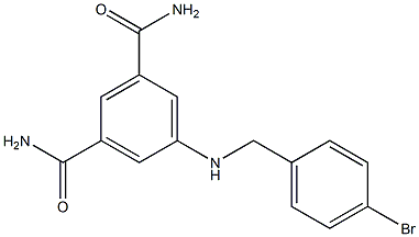 5-{[(4-bromophenyl)methyl]amino}benzene-1,3-dicarboxamide Struktur