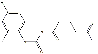 5-{[(4-fluoro-2-methylphenyl)carbamoyl]amino}-5-oxopentanoic acid Struktur