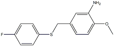 5-{[(4-fluorophenyl)sulfanyl]methyl}-2-methoxyaniline Struktur