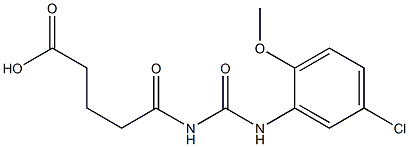 5-{[(5-chloro-2-methoxyphenyl)carbamoyl]amino}-5-oxopentanoic acid Struktur