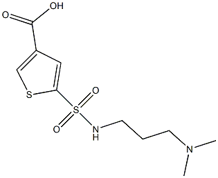 5-{[3-(dimethylamino)propyl]sulfamoyl}thiophene-3-carboxylic acid Struktur