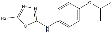 5-{[4-(propan-2-yloxy)phenyl]amino}-1,3,4-thiadiazole-2-thiol Struktur