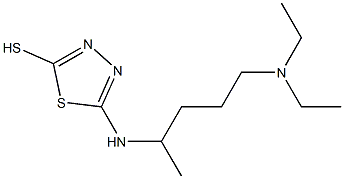 5-{[5-(diethylamino)pentan-2-yl]amino}-1,3,4-thiadiazole-2-thiol Struktur