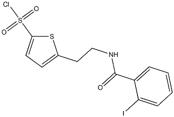 5-{2-[(2-iodophenyl)formamido]ethyl}thiophene-2-sulfonyl chloride Struktur