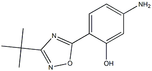 5-amino-2-(3-tert-butyl-1,2,4-oxadiazol-5-yl)phenol Struktur