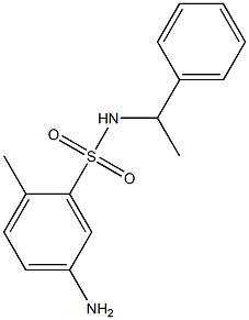 5-amino-2-methyl-N-(1-phenylethyl)benzene-1-sulfonamide Struktur