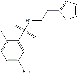 5-amino-2-methyl-N-[2-(thiophen-2-yl)ethyl]benzene-1-sulfonamide Struktur