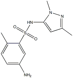 5-amino-N-(1,3-dimethyl-1H-pyrazol-5-yl)-2-methylbenzene-1-sulfonamide Struktur