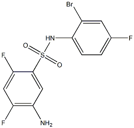 5-amino-N-(2-bromo-4-fluorophenyl)-2,4-difluorobenzene-1-sulfonamide Struktur