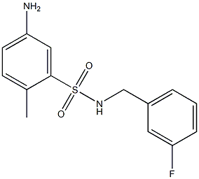 5-amino-N-[(3-fluorophenyl)methyl]-2-methylbenzene-1-sulfonamide Struktur