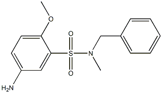 5-amino-N-benzyl-2-methoxy-N-methylbenzene-1-sulfonamide Struktur