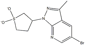 5-bromo-1-(1,1-dioxidotetrahydrothien-3-yl)-3-methyl-1H-pyrazolo[3,4-b]pyridine Struktur