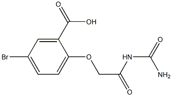 5-bromo-2-[2-(carbamoylamino)-2-oxoethoxy]benzoic acid Struktur