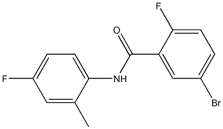 5-bromo-2-fluoro-N-(4-fluoro-2-methylphenyl)benzamide Struktur