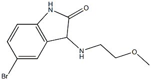 5-bromo-3-[(2-methoxyethyl)amino]-2,3-dihydro-1H-indol-2-one Struktur