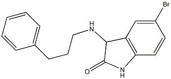 5-bromo-3-[(3-phenylpropyl)amino]-2,3-dihydro-1H-indol-2-one Struktur