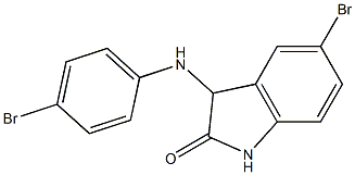 5-bromo-3-[(4-bromophenyl)amino]-2,3-dihydro-1H-indol-2-one Struktur