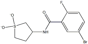 5-bromo-N-(1,1-dioxidotetrahydrothien-3-yl)-2-fluorobenzamide Struktur