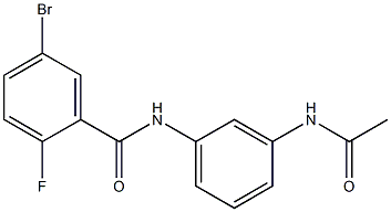 5-bromo-N-(3-acetamidophenyl)-2-fluorobenzamide Struktur