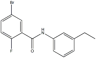 5-bromo-N-(3-ethylphenyl)-2-fluorobenzamide Struktur