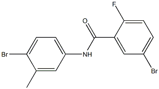 5-bromo-N-(4-bromo-3-methylphenyl)-2-fluorobenzamide Struktur