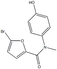 5-bromo-N-(4-hydroxyphenyl)-N-methylfuran-2-carboxamide Struktur