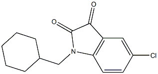 5-chloro-1-(cyclohexylmethyl)-2,3-dihydro-1H-indole-2,3-dione Struktur