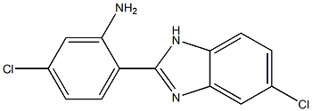 5-chloro-2-(5-chloro-1H-1,3-benzodiazol-2-yl)aniline Struktur