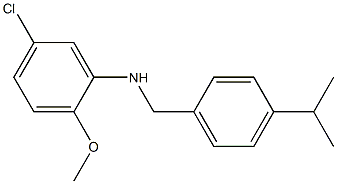 5-chloro-2-methoxy-N-{[4-(propan-2-yl)phenyl]methyl}aniline Struktur