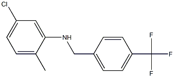 5-chloro-2-methyl-N-{[4-(trifluoromethyl)phenyl]methyl}aniline Struktur