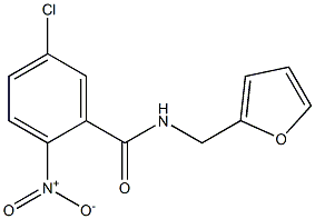 5-chloro-N-(furan-2-ylmethyl)-2-nitrobenzamide Struktur