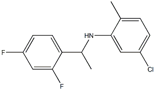 5-chloro-N-[1-(2,4-difluorophenyl)ethyl]-2-methylaniline Struktur