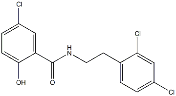 5-chloro-N-[2-(2,4-dichlorophenyl)ethyl]-2-hydroxybenzamide Struktur