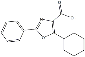 5-cyclohexyl-2-phenyl-1,3-oxazole-4-carboxylic acid Struktur